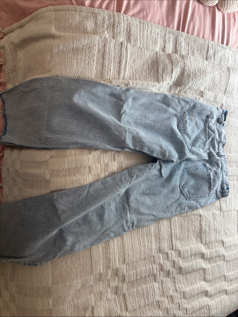 Garage Light Blue Straight Leg Ripped Jeans - Picture 6 of 16